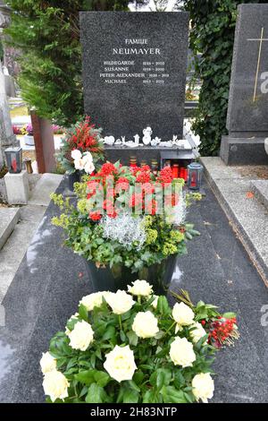 Grab von Peter Alexander auf dem Friedhof Grinzing in Wien, Österreich, Europa - Grab von Peter Alexander Grinzing Friedhof in Wien, Österreich, Europa Stockfoto