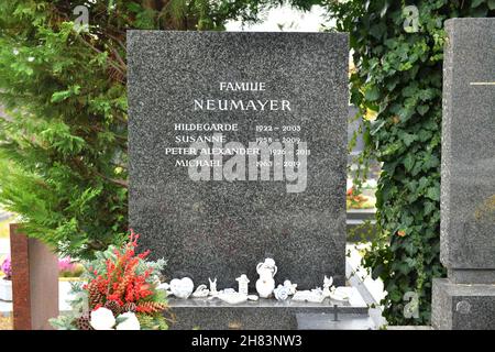 Grab von Peter Alexander auf dem Friedhof Grinzing in Wien, Österreich, Europa - Grab von Peter Alexander Grinzing Friedhof in Wien, Österreich, Europa Stockfoto
