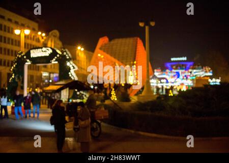 Posen, Wielkopolska, Polen. 26th. November 2021. Kommerzieller Aspekt von Weihnachten. Auf dem Bild: ''Poznan Bethlehem' (Bild: © Dawid Tatarkiewicz/ZUMA Press Wire) Quelle: ZUMA Press, Inc./Alamy Live News Stockfoto