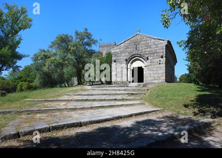 Kirche Sao Miguel do Castelo, Guimaraes, Minho, Portugal Stockfoto