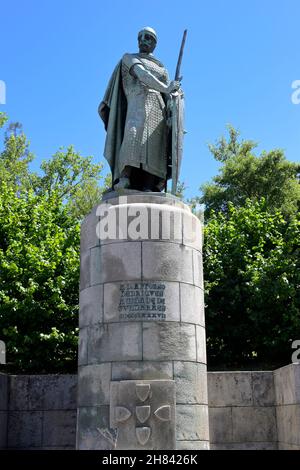 Dom Afonso Henriques Statue und Denkmal, Guimaraes, Minho, Portugal Stockfoto