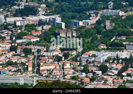 Luftaufnahme des Stadtzentrums von Guimaraes, Minho, Portugal Stockfoto