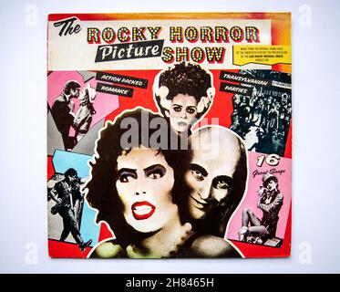 LP-Cover des Original-Soundtrack-Albums zum Film The Rocky Horror Picture Show aus dem Jahr 1975 Stockfoto