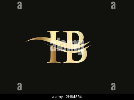 Initial IB Letter Logo mit kreativer moderner Business Typografie Vektor-Vorlage. Kreatives, abstraktes IB-Logo im Buchstaben Stock Vektor