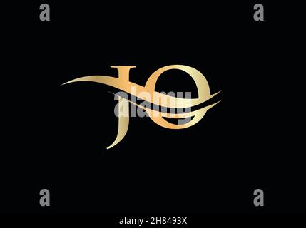 JO Letter Linked Logo für Geschäfts- und Firmenidentität. Vektorvorlage für das JO-Logo mit Anfangsbuchstaben Stock Vektor
