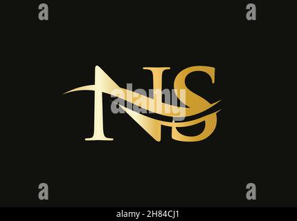 NS-verknüpftes Logo für Geschäfts- und Firmenidentität. Kreativer Buchstabe NS-Logo-Vektor Stock Vektor