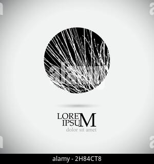 Das Logo der Zweige des Baumkreises. Vektorgrafik Stock Vektor