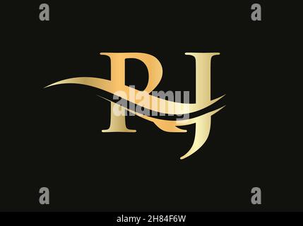 Letter RJ Logo Design für Geschäfts- und Firmenidentität. Kreativer RJ-Brief mit Luxuskonzept Stock Vektor