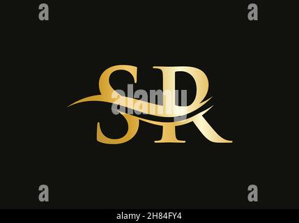 Modernes SR-Logo für Luxus-Branding. Ursprünglicher Vektor für das Design des Geschäftslogos mit SR-Schreiben Stock Vektor