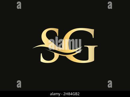 Anfänglich verknüpftes SG-Logo mit Buchstaben. Moderner Buchstabe SG Logo Design Vektor mit modernen trendy Stock Vektor