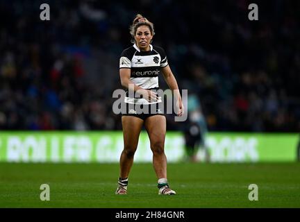 Twickenham, Großbritannien. 27th. November 2021. Herbst International Rugby. Barbaren Frauen V Springbok Frauen. Twickenham Stadium. London. Sene Naoupu (Barbaren und Leinster). Kredit: Sport In Bildern/Alamy Live Nachrichten Stockfoto