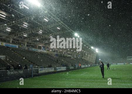 NEWCASTLE UPON TYNE. GBR. NOVEMBER 26th während des Spiels der Gallagher Premiership zwischen Newcastle Falcons und Worcester Warriors im Kingston Park, Newcastle am Samstag, den 27th. November 2021. (Kredit: Will Matthews | MI News) Kredit: MI News & Sport /Alamy Live News Stockfoto