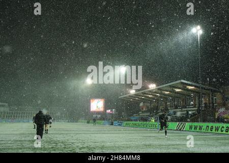 NEWCASTLE UPON TYNE. GBR. NOVEMBER 26th während des Spiels der Gallagher Premiership zwischen Newcastle Falcons und Worcester Warriors im Kingston Park, Newcastle am Samstag, den 27th. November 2021. (Kredit: Will Matthews | MI News) Kredit: MI News & Sport /Alamy Live News Stockfoto