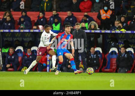 27th. November 2021; Selhurst Park, Crystal Palace, London, England; Premier League Football, Crystal Palace gegen Aston Villa: Stockfoto