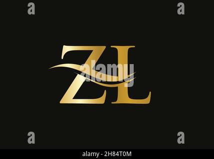 Kreativer ZL-Brief mit Luxuskonzept. Modernes ZL Logo Design für Business und Firmenidentität Stock Vektor