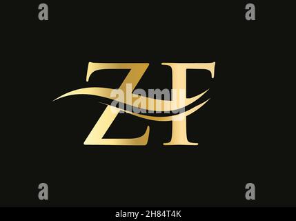 Moderner Buchstabe ZF Logo Design Vektor. Anfänglich verknüpftes ZF-Logo mit kreativem, minimalistischem und modernem Trend Stock Vektor