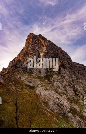 Ländliche Landschaften im Landesinneren von Asturien Stockfoto