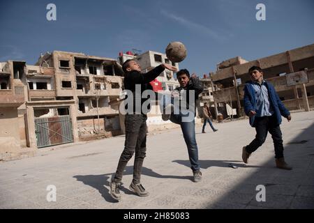 Körpervielfalt in der Bildung in Syrien nach dem Krieg Stockfoto