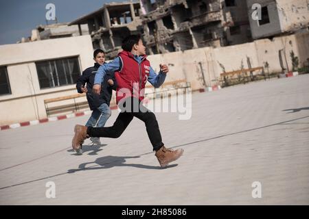 Körpervielfalt in der Bildung in Syrien nach dem Krieg Stockfoto