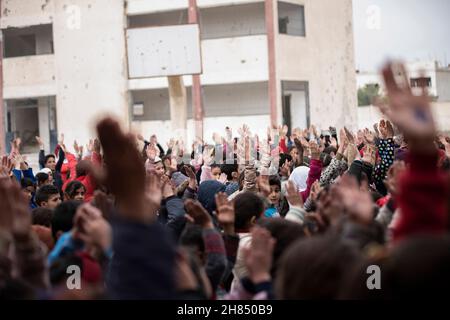 Körpervielfalt in der Bildung in Syrien nach dem Krieg Stockfoto