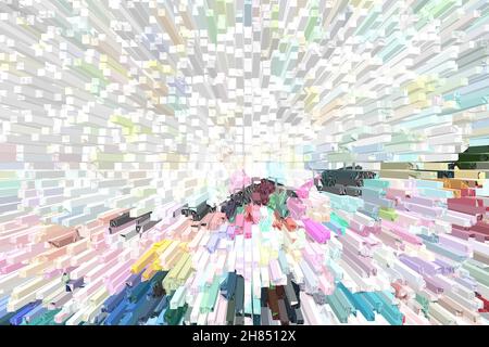 Schöne helle bunte 3D Illustration Hintergrund Design Stockfoto