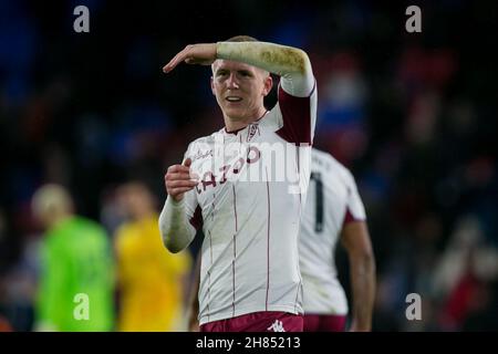 LONDON, GBR. NOV 27th Matt Targett von Aston Villa ist während des Premier League-Spiels zwischen Crystal Palace und Aston Villa im Selhurst Park, London, am Samstag, den 27th. November 2021, zu sehen. (Kredit: Federico Maranesi | MI Nachrichten) Kredit: MI Nachrichten & Sport /Alamy Live Nachrichten Stockfoto