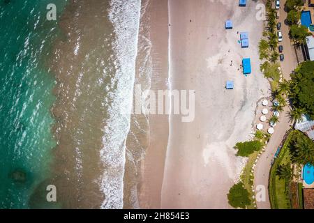 Flug über Playa Flamingo Costa Rica Stockfoto