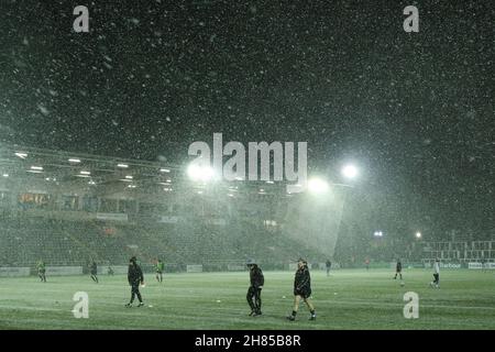 NEWCASTLE UPON TYNE. GBR. NOV 27th Gesamtansicht während des Spiels der Gallagher Premiership zwischen Newcastle Falcons und Worcester Warriors im Kingston Park, Newcastle am Samstag, den 27th. November 2021. (Kredit: Will Matthews | MI News) Kredit: MI News & Sport /Alamy Live News Stockfoto