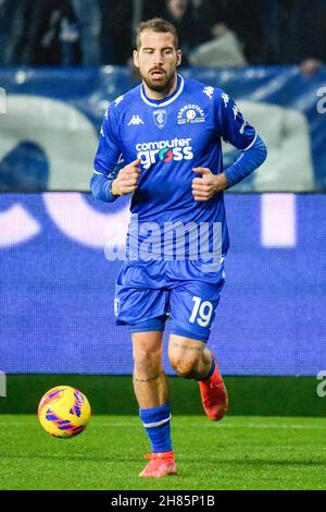 Stadion Carlo Castellani, Empoli, Italien, 27. November 2021, Andrea La Mantia (Empoli) während des FC Empoli gegen ACF Fiorentina - italienische Fußballserie A Stockfoto