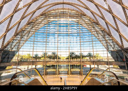 ANAHEIM, USA - 30. Dezember 2018: Das Anaheim Regional Transportation Intermodal Center in den Anaheim USA Stockfoto