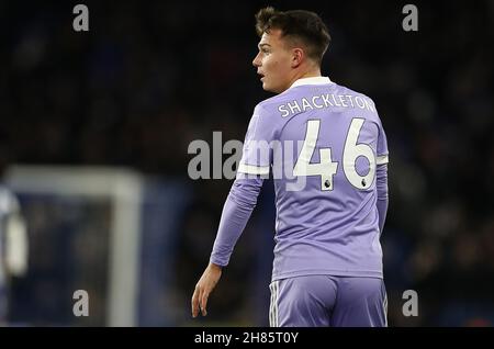 Brighton and Hove, England, 27th. November 2021. Jamie Shackleton aus Leeds United während des Premier League-Spiels im AMEX Stadium, Brighton und Hove. Bildnachweis sollte lauten: Paul Terry / Sportimage Stockfoto