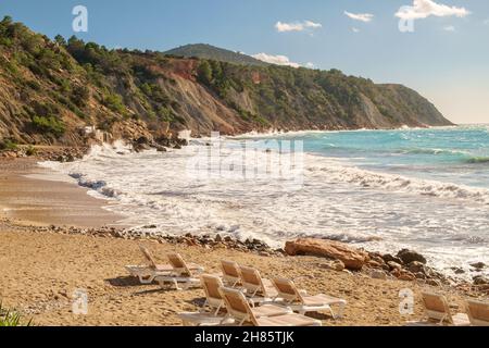 Cala d'Hort Bay, Ibiza, Balearen, Spanien Stockfoto