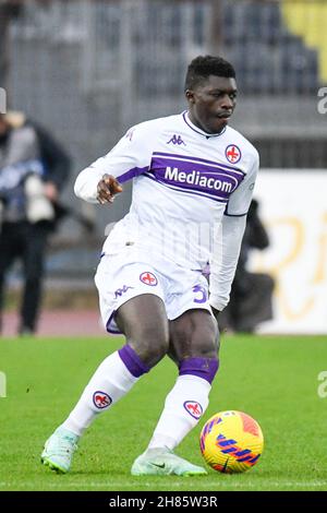 Empoli, Italien. 27th. November 2021. Alfred Duncan (Fiorentina) während des FC Empoli gegen ACF Fiorentina, italienische Fußballserie A Spiel in Empoli, Italien, November 27 2021 Quelle: Independent Photo Agency/Alamy Live News Stockfoto