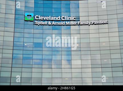 Der Familienpavillon von Sydell und Arnold Miller auf dem Hauptcampus der Cleveland Clinic Stockfoto