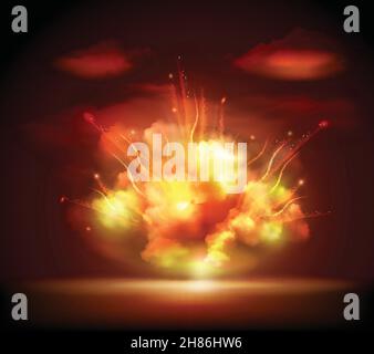 Explosion funkelnden Glanz Bersten in der Nacht Dunkelheit mit hellen Blitze Hintergrund Banner abstrakte Vektor Illustration. Editierbare EPS und Rendern in Stock Vektor