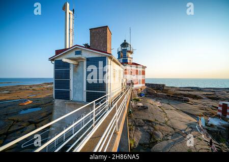 Morgen am Märket Leuchtturm, Ahvenanmaa, Finnland Stockfoto