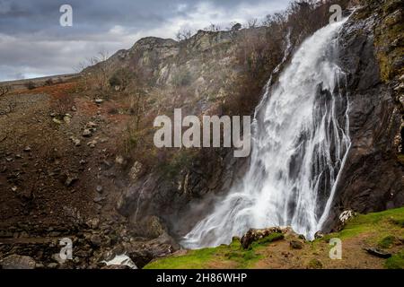 Die aber Falls im Snowdonia National Park, Nordwales Stockfoto