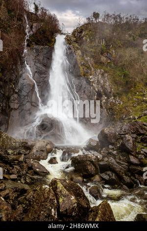Aber Falls im Snowdonia National Park, Nordwales Stockfoto