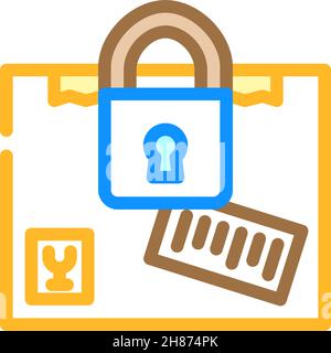 Vektorgrafik für Symbole der versiegelten Frachtfarbe Stock Vektor