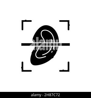 Symbol für die Farblinie der Tonerkennung. Piktogramm für Webseite, mobile App, Promo. UI UX GUI Design-Element. Bearbeitbare Kontur. Stock Vektor