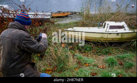 Saint-Valery-sur-Somme, Somme, Hauts-de-France, Picardie, Nordwestfrankreich Stockfoto