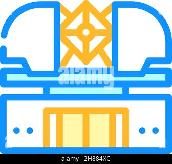 Astronomische Sternwarte Farbe Symbol Vektor-Illustration Stock Vektor
