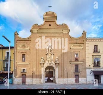 Kirche San Nicolas El Real. Guadalajara, Spanien. Stockfoto