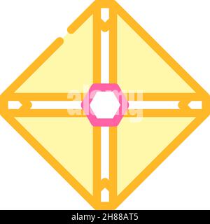 Space Sail Farbe Symbol Vektor-Illustration Stock Vektor