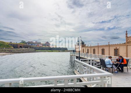 Varberg: Spa Kallbadhuset, Café in , Hallands län, Schweden Stockfoto