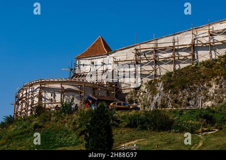 Das Schloss von Rasnov oder Rosenau in Rumänien Stockfoto