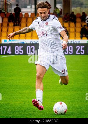 Di chiara Gianluca (Reggina) Porträt während Benevento Calcio vs Reggina 1914, Italienisches Fußballspiel der Serie B in Benevento, Italien, November 27 2021 Stockfoto