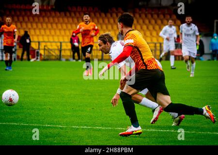 Di Chiara Gianluca (Reggina) schoss während Benevento Calcio gegen Reggina 1914, einem Spiel der italienischen Fußball-Serie B in Benevento, Italien, am 27 2021. November Stockfoto