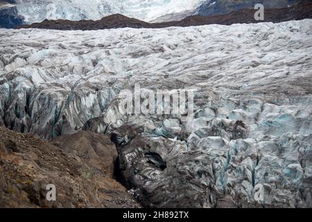 Der Svínafellsjökull-Gletscher, Austurland, Ost-island, island, Europa, Stockfoto