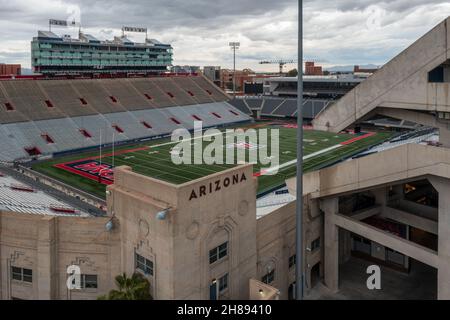 Stadion auf dem Campus der University of Arizona in Tucson. Stockfoto